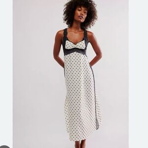 Free People Polka Dot and Lace Dress
